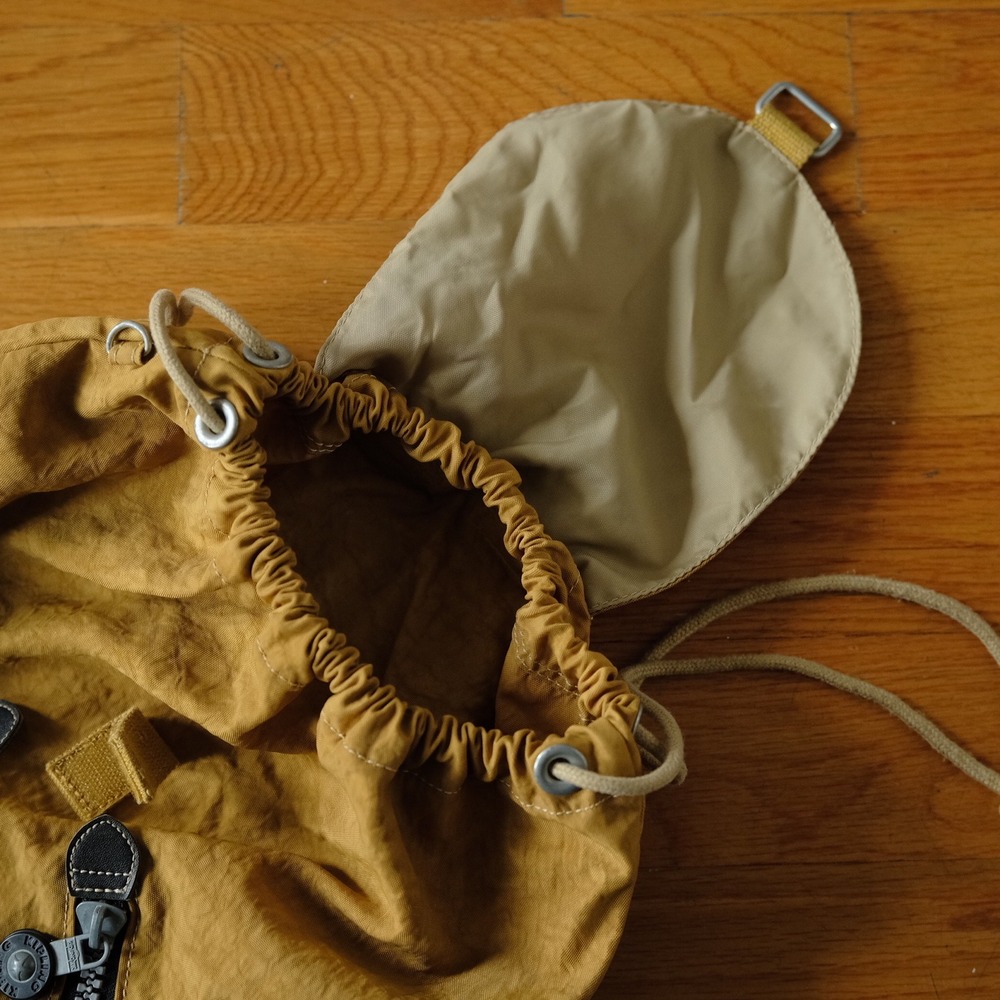 Kipling Nylon Drawstring Backpack Amber Gold K153… - image 3